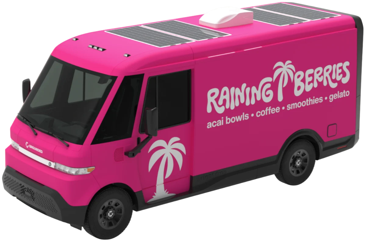 Raining Berries EV food truck with solar roof
